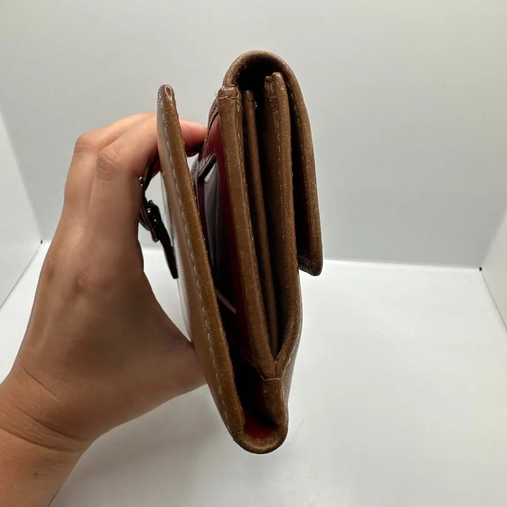 Vintage Soho COACH Brown Buckle Y2k Leather Wallet - Image 9