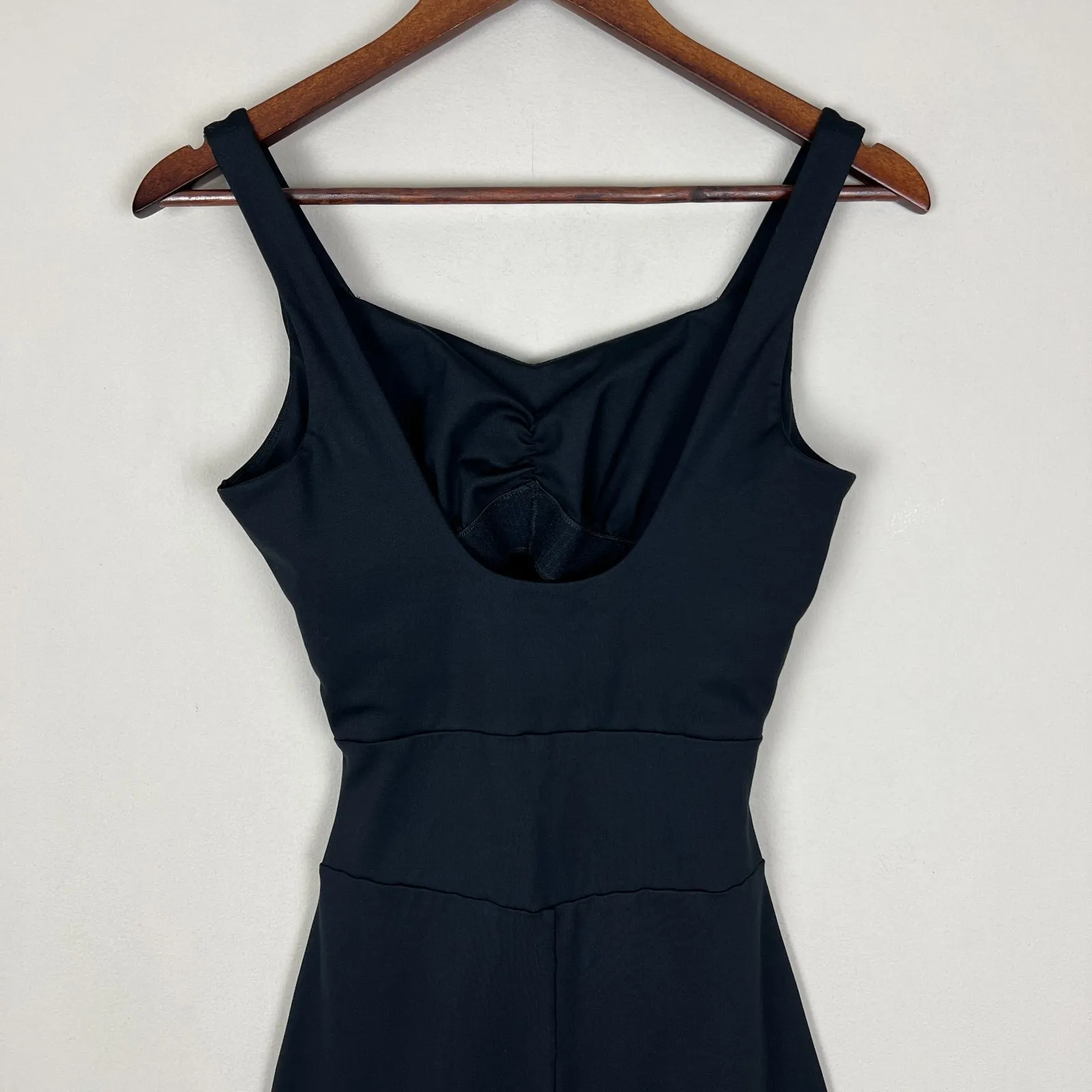 Girlfriend Collective Unitard Jumpsuit Women Large Black Cutout Twist Front Yoga - Image 5