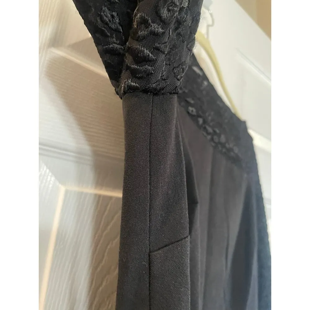 Roland Mouret for Banana Republic Black Sheath dress with lace. Size 10 - Image 15