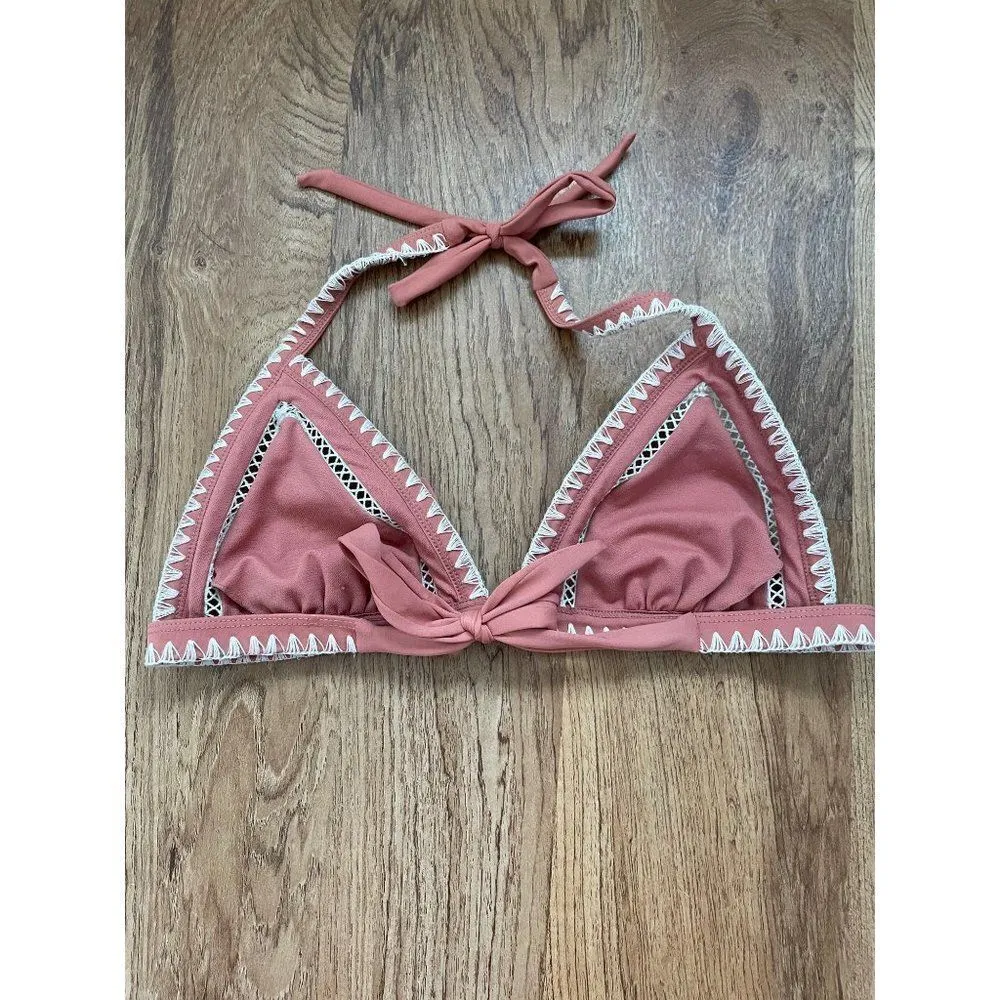 Coral triangle bikini top Orange - Image 4