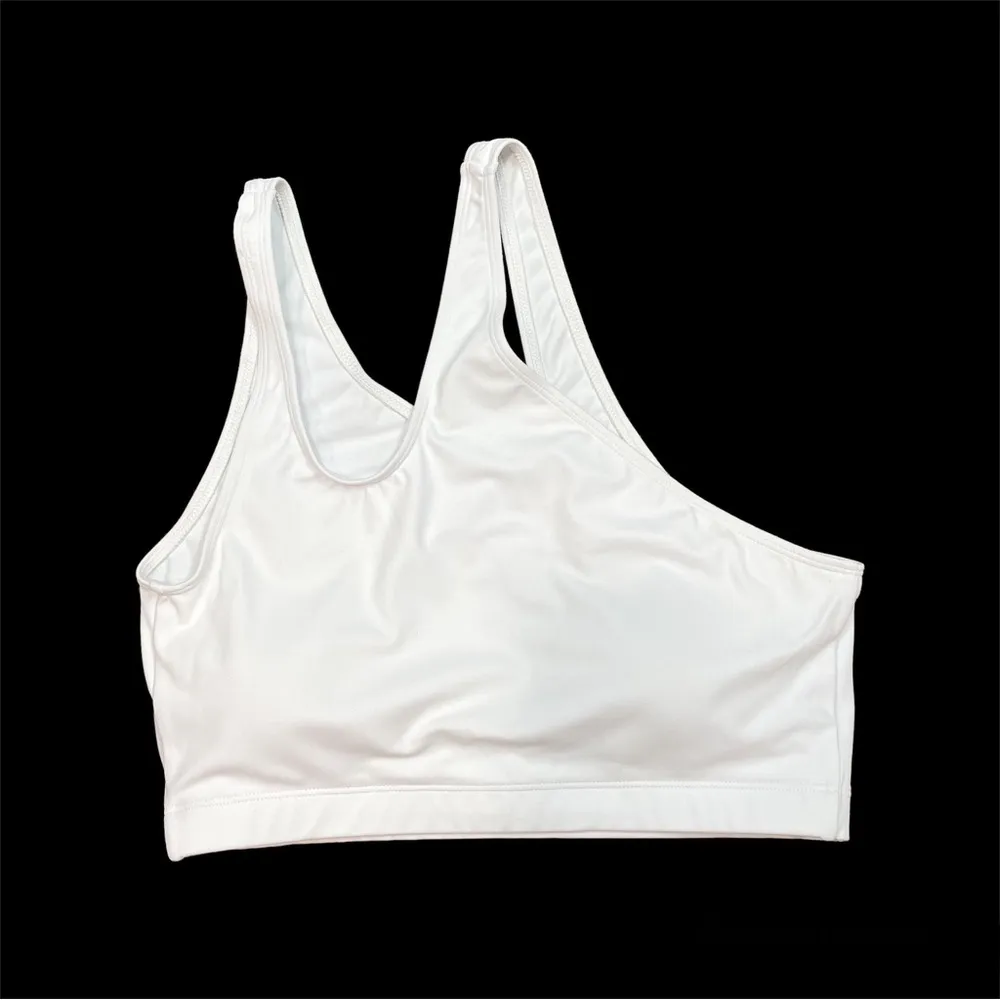 Nubyen X Revolve One Shoulder Sports Bra Sz Large White Cutout - Image 2