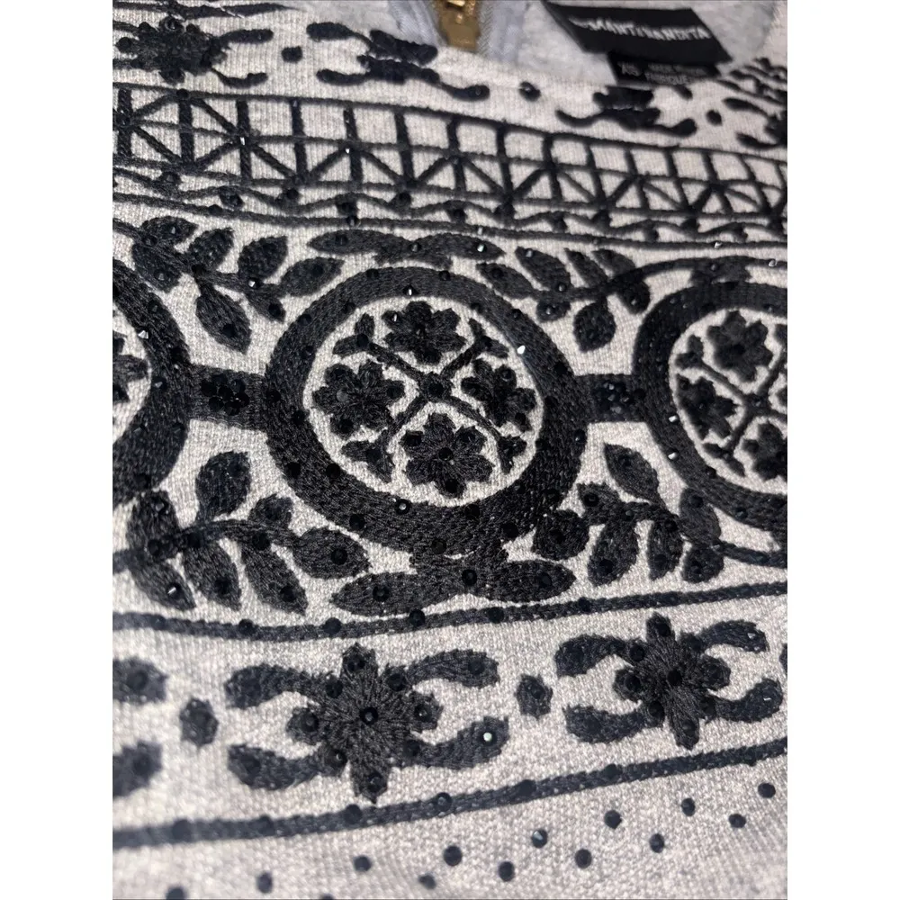 Hemant & Nandita Anthropologie XS Silk Skirt W/Embellished Cotton Bodice - Image 4