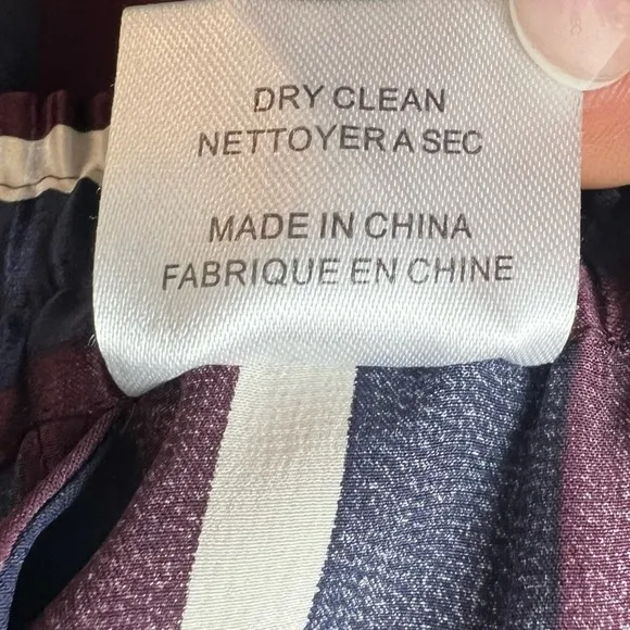 Joseph 100% Silk Pyjama Pants Wide Leg College Stripe Trousers Size 40 - Image 8