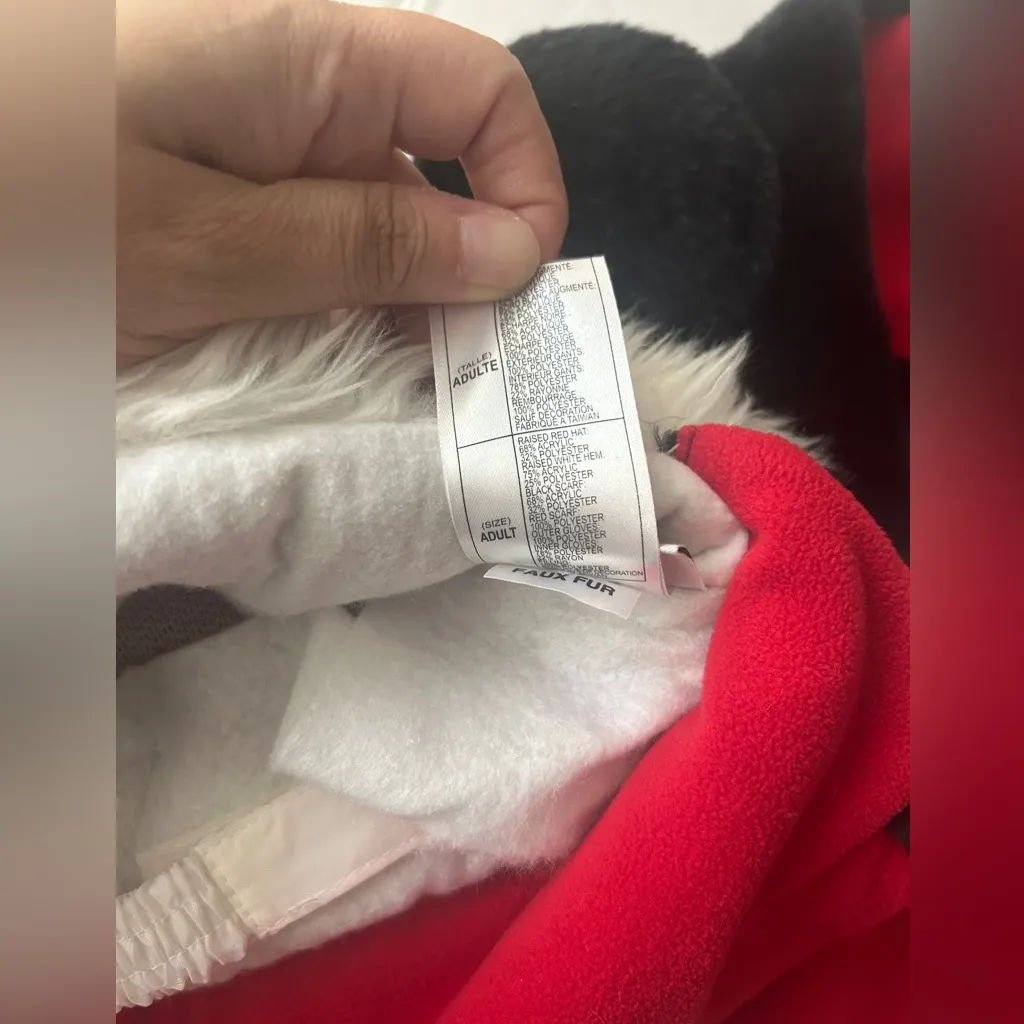 Disney Parks Mickey Mouse Santa Hat/Scarf/Gloves All in One-Plush - Image 6