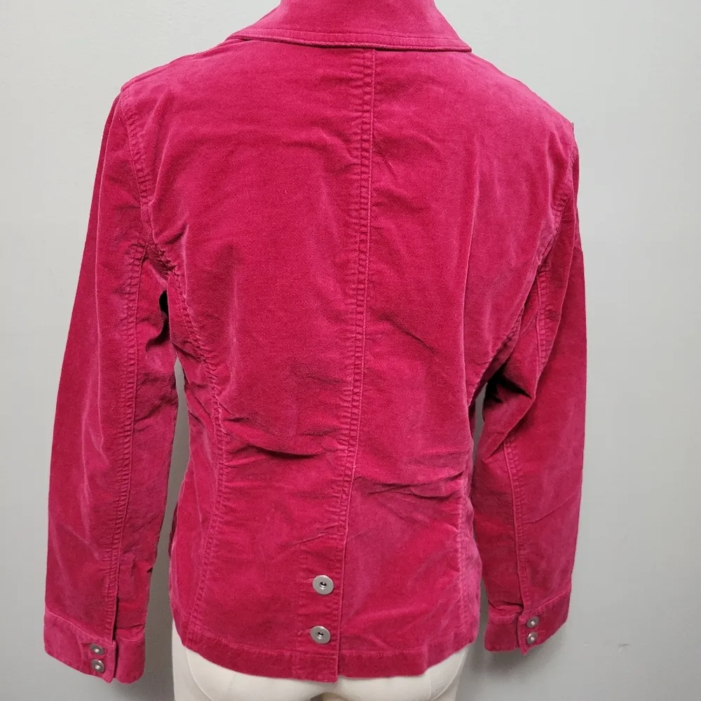 Madison & Max raspberry velvet blazer size medium - Image 5