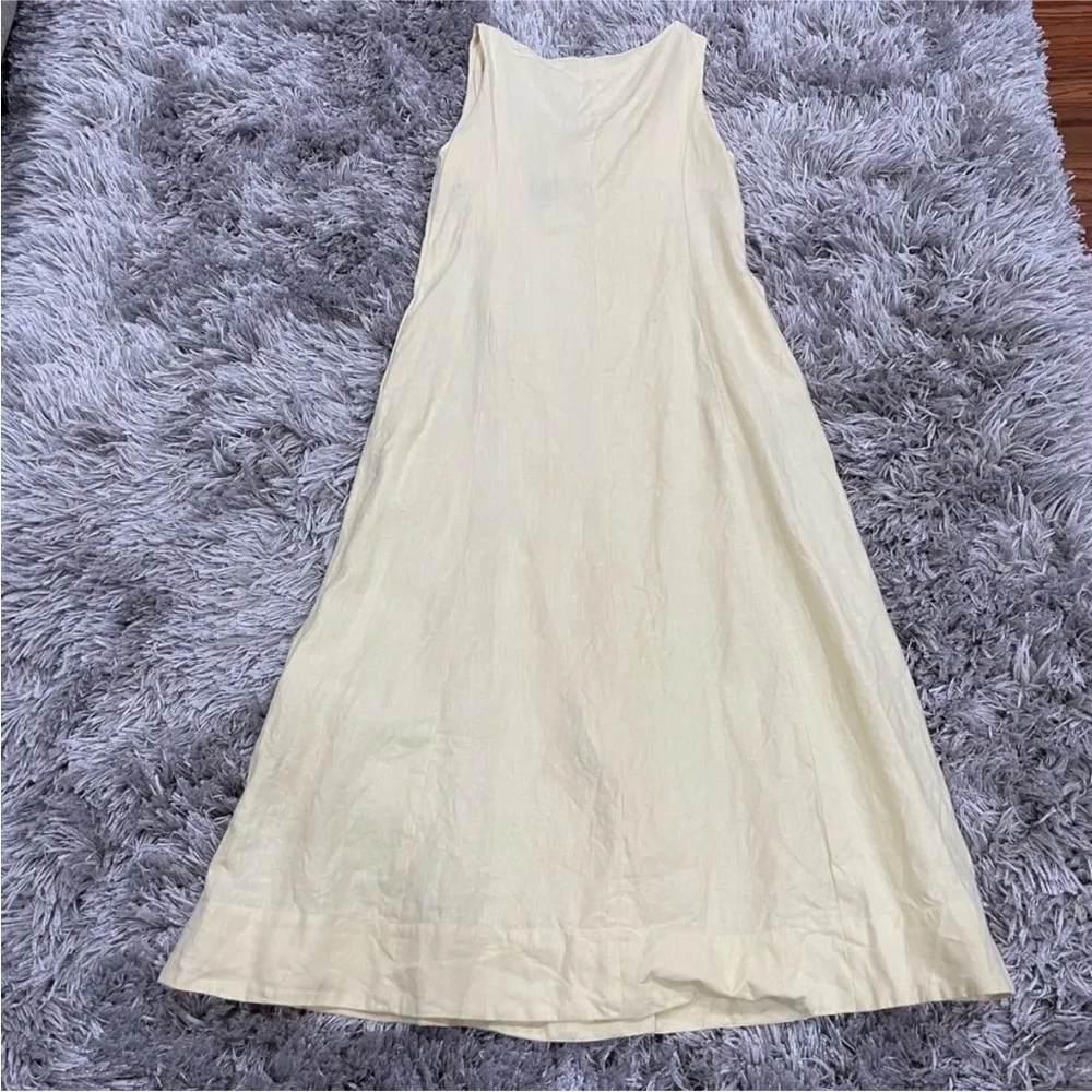 Lisa Marie Fernandez Linen Scalloped Midi Dress - Image 5