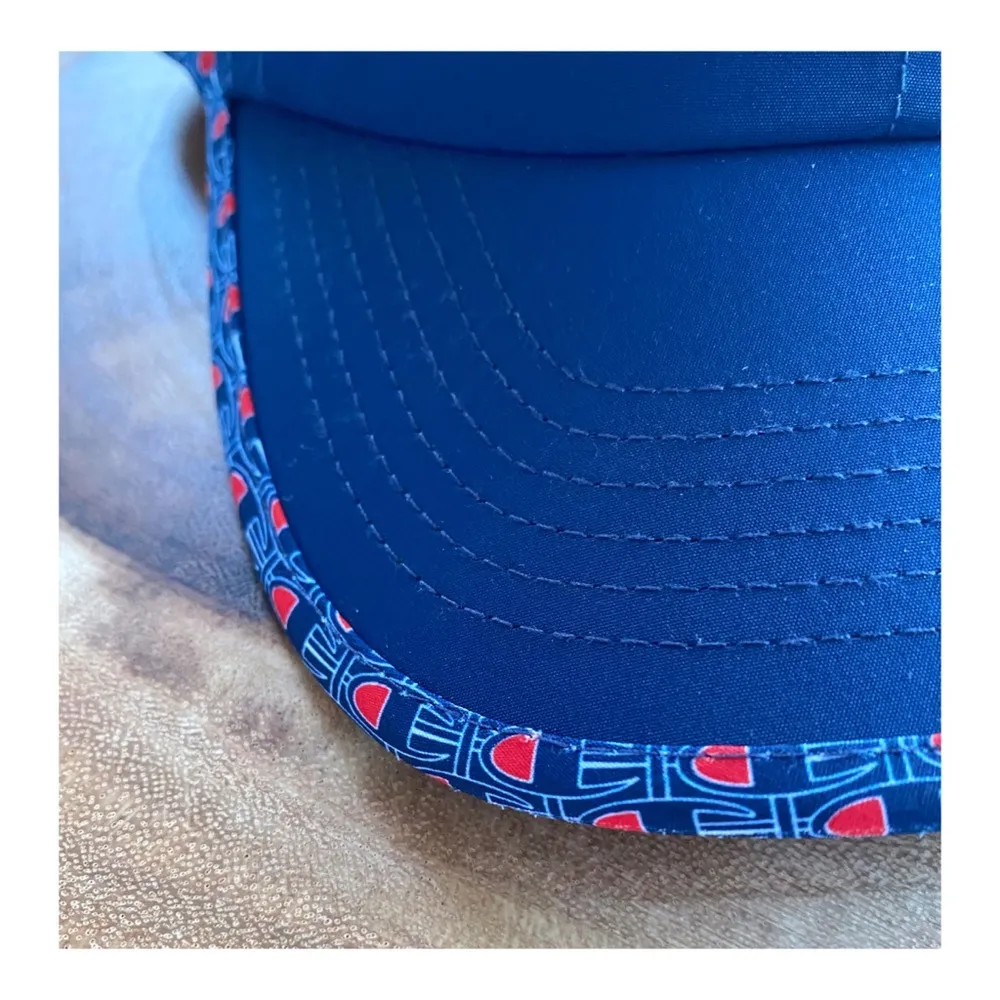 NWT Champion Navy Logo Print Trim Cap - Image 7