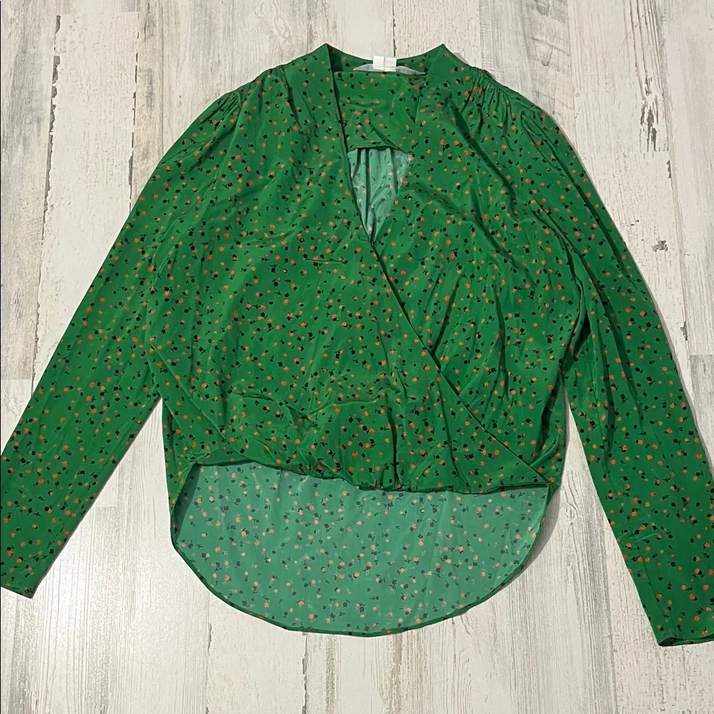 Veronica Beard Silk Saanvi Floral Stretch Top Size 4 - Image 5