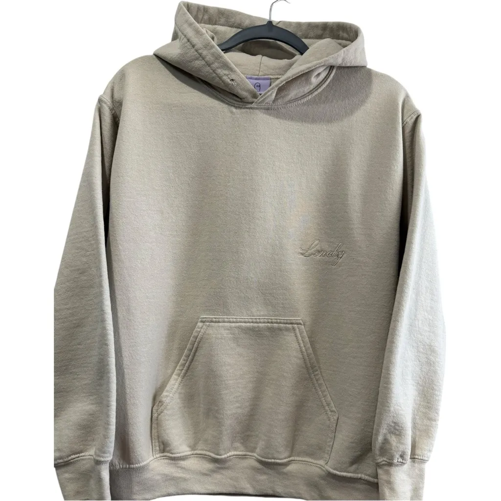 Lonely Ghost Cream Text Me When You Get Lonely Hoodie Size Small - Image 2