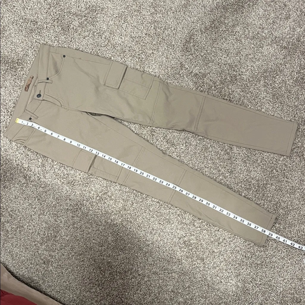 Prana Meme Stretch Skinny Cargo Hiking Pants Size 6 in Khaki Color - Image 9