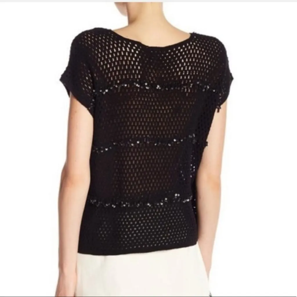 NWT Joie X Nordstrom Jacinte Embellished Crochet Top SZ-Small - Image 3