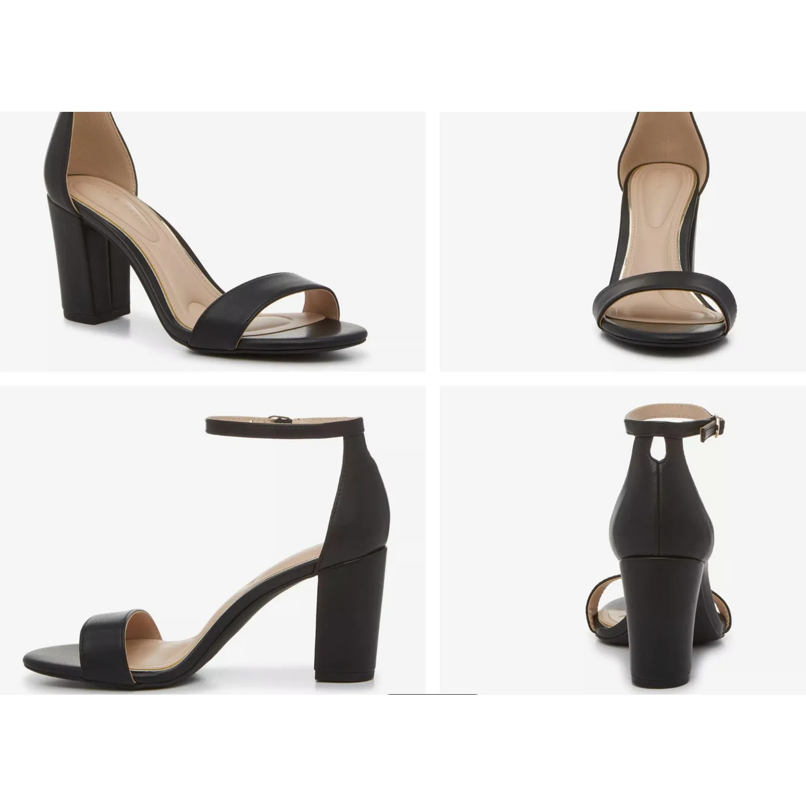 Womens Black Heels Size 7 Ankle Strap All Seasons Girly Feminine Kelly & Katie - Image 6