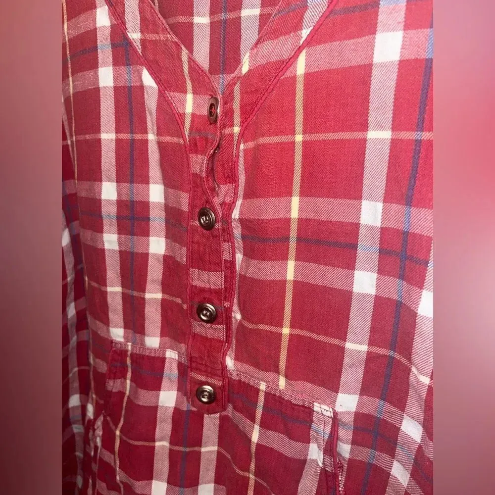 Vintage Esleep Nightgown Dorm Red Plaid Size undefined - Image 4
