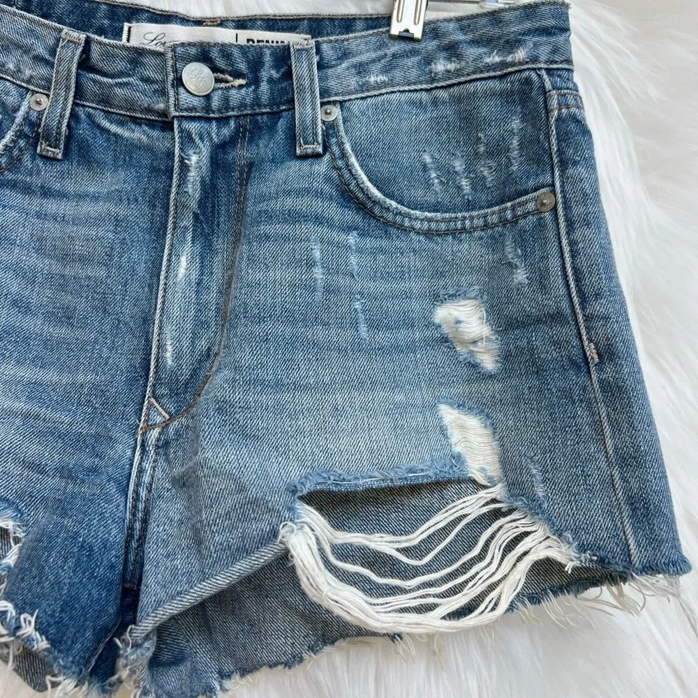 Lovers + Friends  distressed denim shorts - Image 4