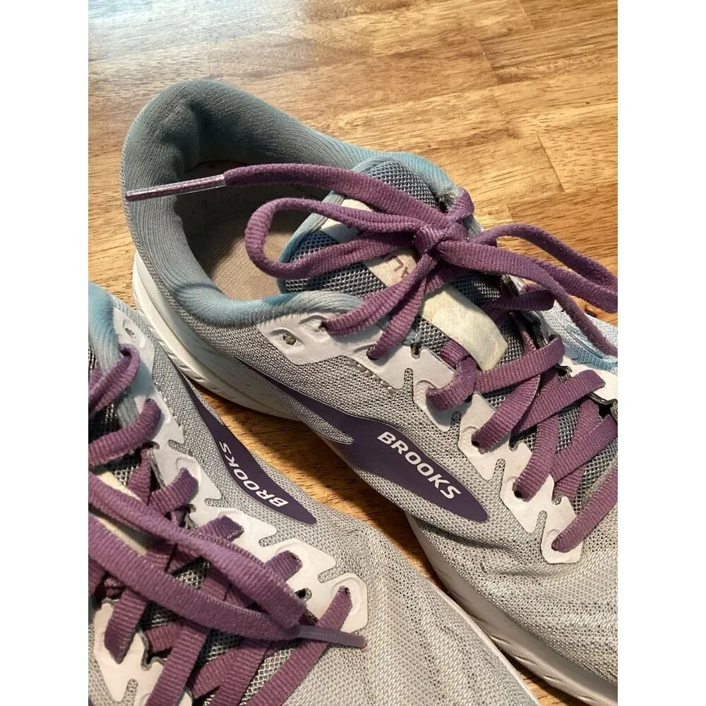 BROOKS Launch 7 Grey Purple Running Walking Shoe Athletic Sneaker Womens 10 - Image 3