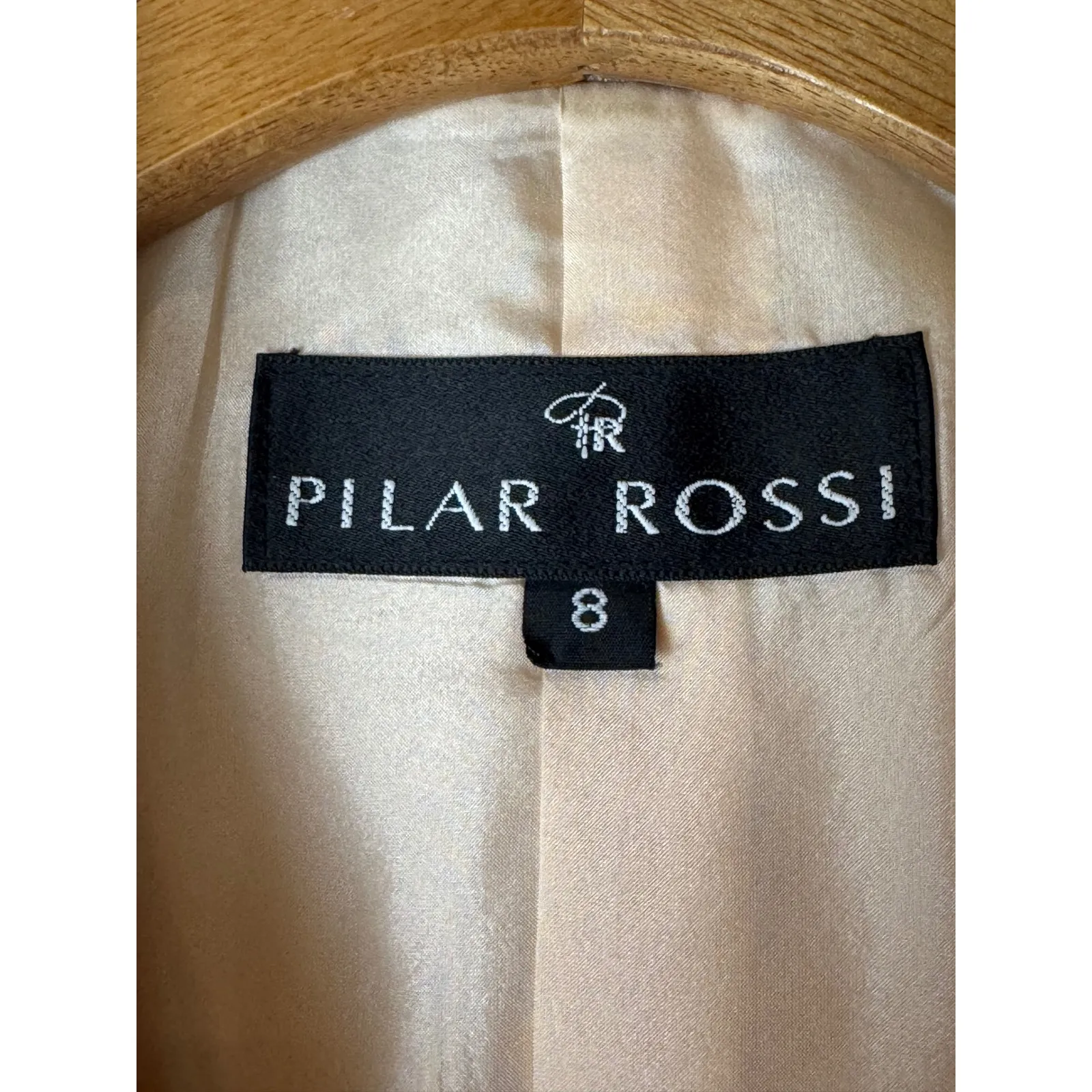 Pilar Rossi Blazer Women 8 Pink Silk Single Breasted 3 Party Career Retro Preppy - Image 8