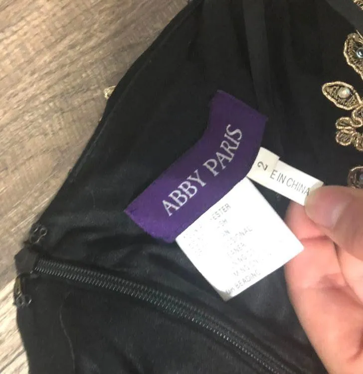 Abby Paris Gold and Black Homecoming dress  - Image 9