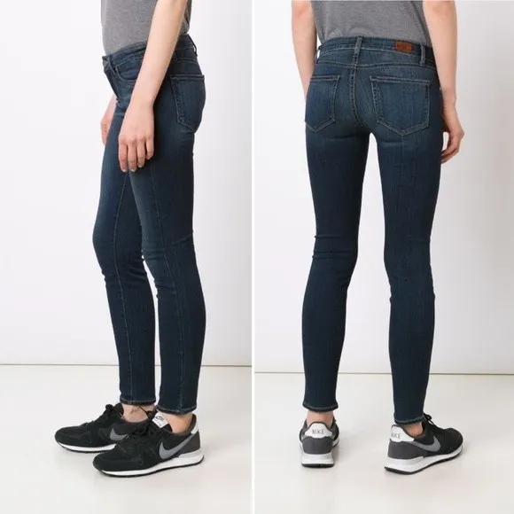 Paige Denim Hoxton Ultra Skinny Mid-Rise Jeans Nottingham Dark Wash Size 26 | 2 - Image 5