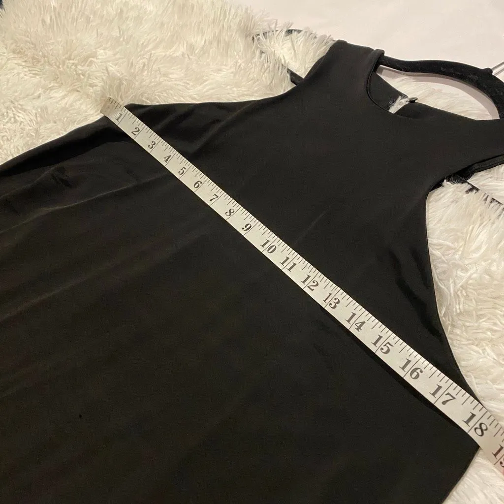 Allsaints Kura Racer Neck Maxi Dress in Black Size 8 - Image 4