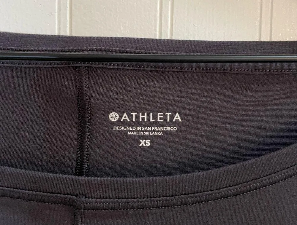 ATHLETA Essence Flow Top Boatneck Long Sleeve in Spring Night Dark Gray Size XS - Image 9