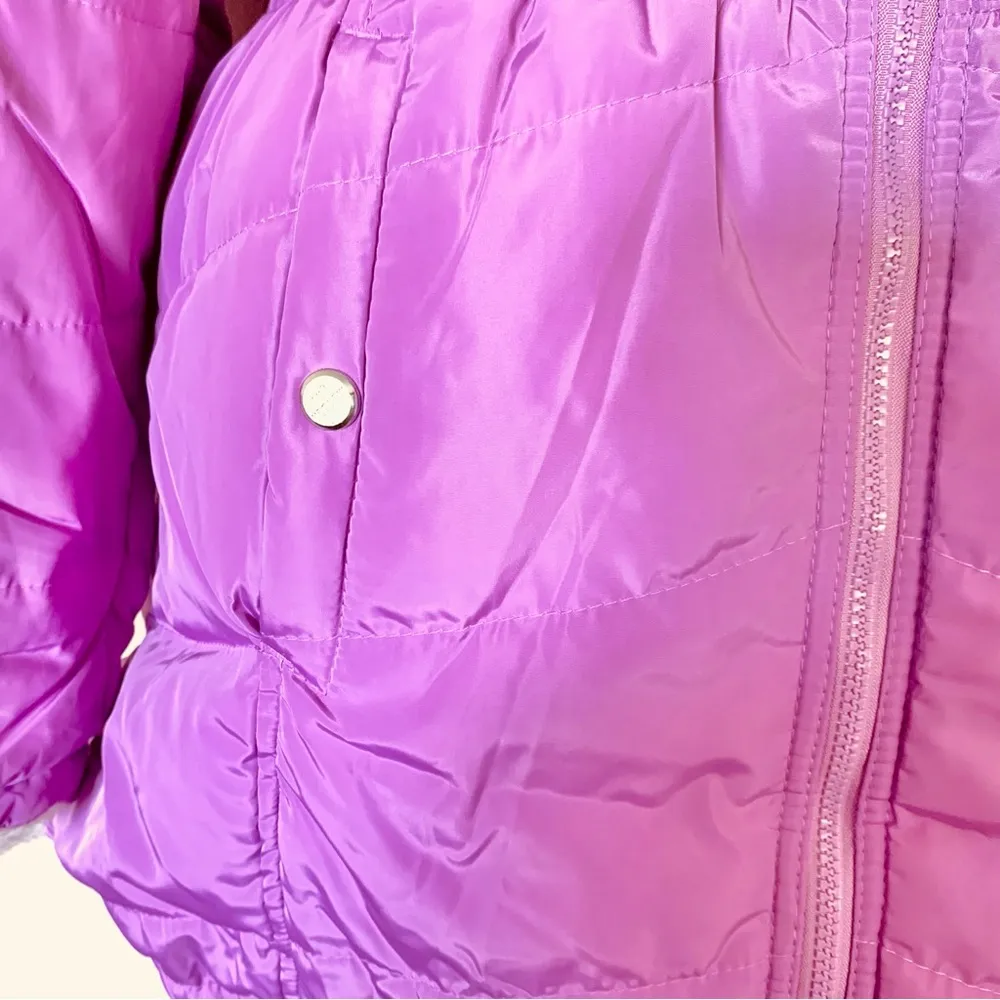 Madden Girl Vibrant Purple & White Puffer Coat. - Image 5