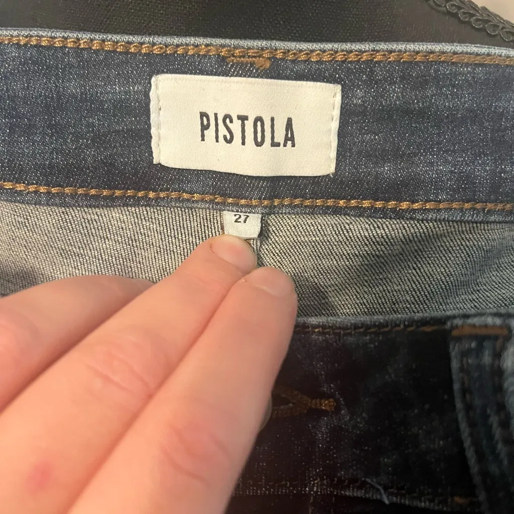 Pistola Dark Blue Straight Leg Jeans - Image 3