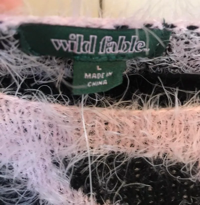 Fuzzy Leopard Sweater Size L - Image 4