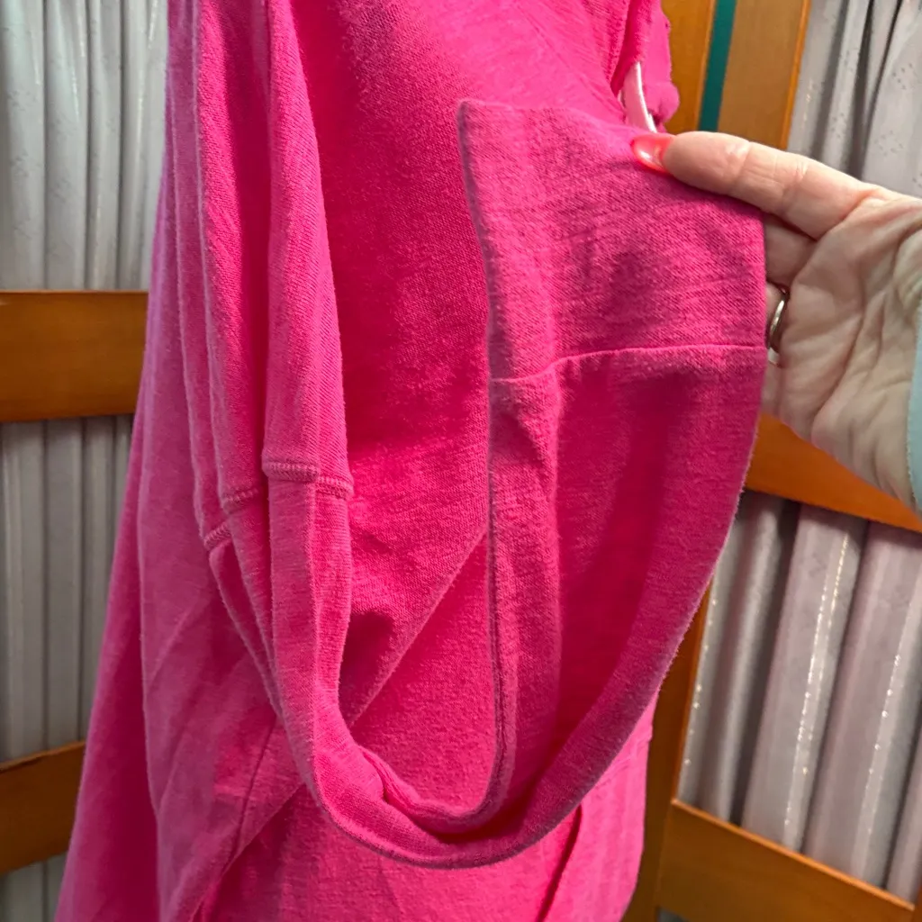 American Eagle Outfitters Fuchsia Tee Hoodie - Image 7