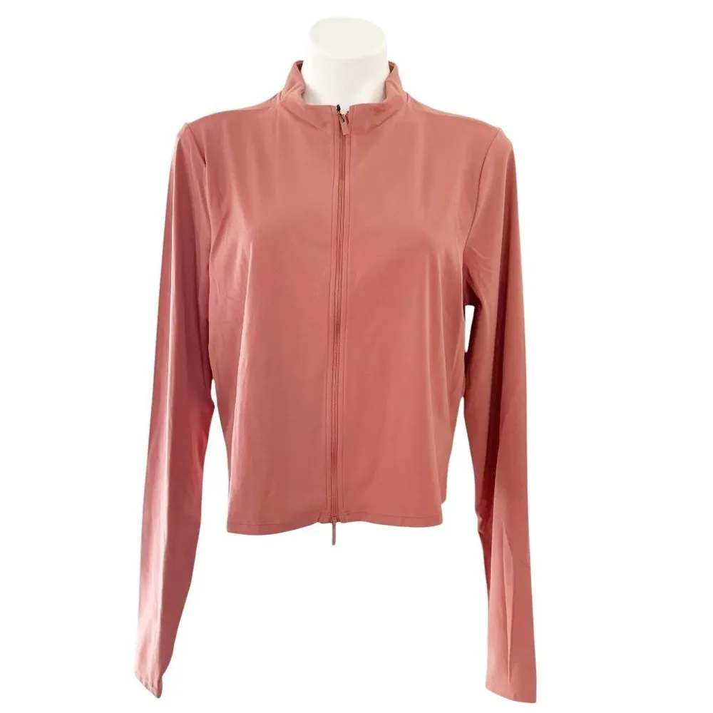 NIKE Zenvy Dri Fit Long Sleeve Full Zip Top Canyon Size XXL NEW - Image 2