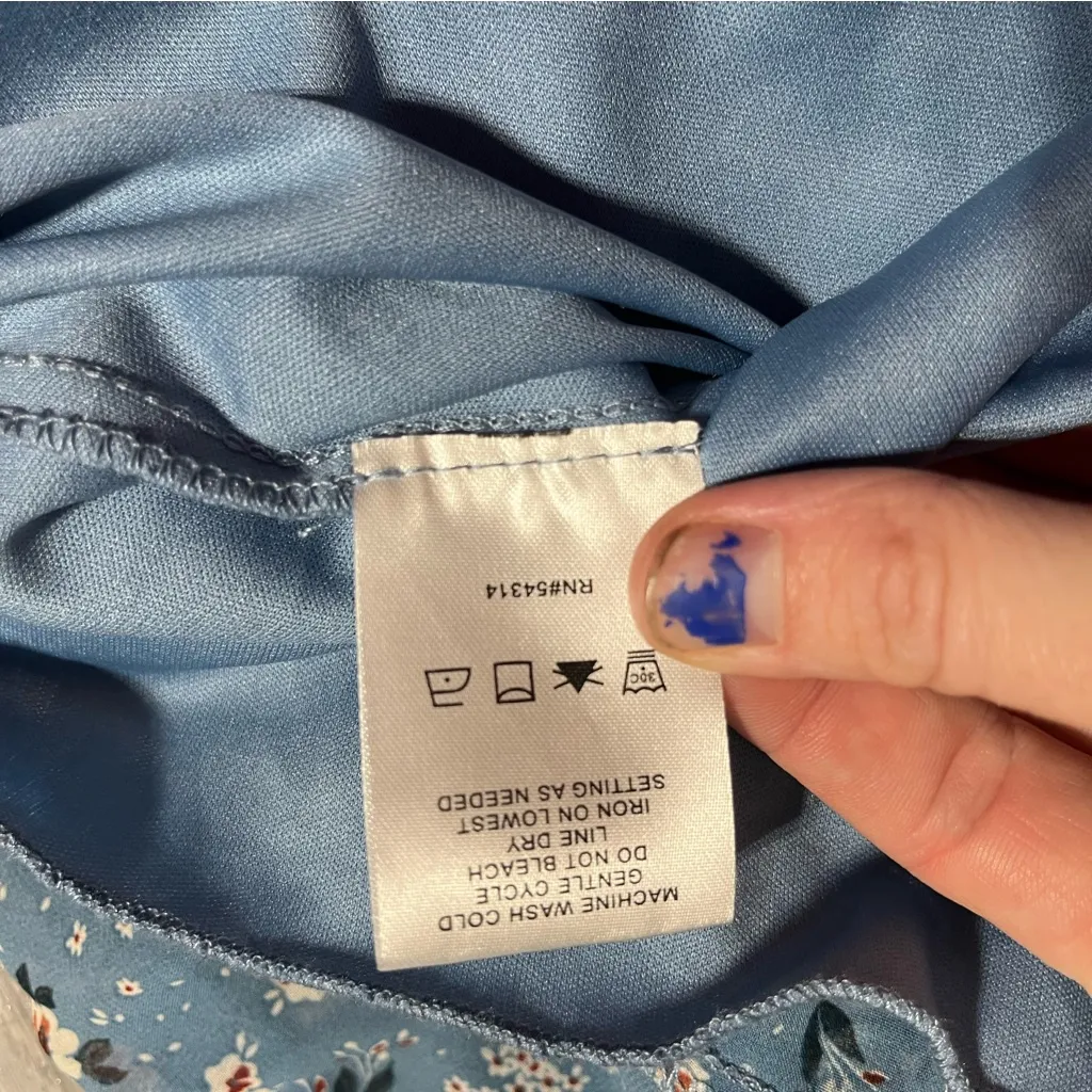 B. Smart Blue Floral Dress - Image 4