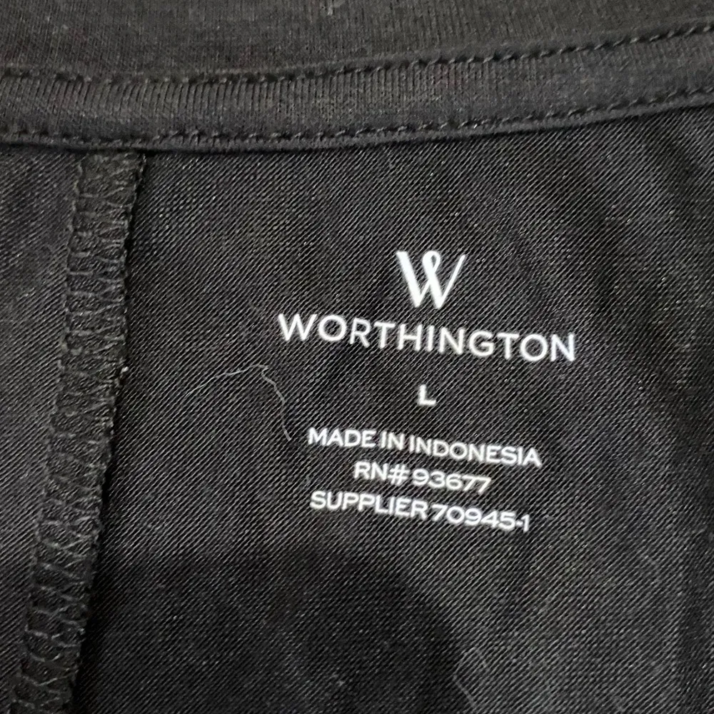 Worthington Edition Black Sleeveless Knee Length Dress Size L - Image 3