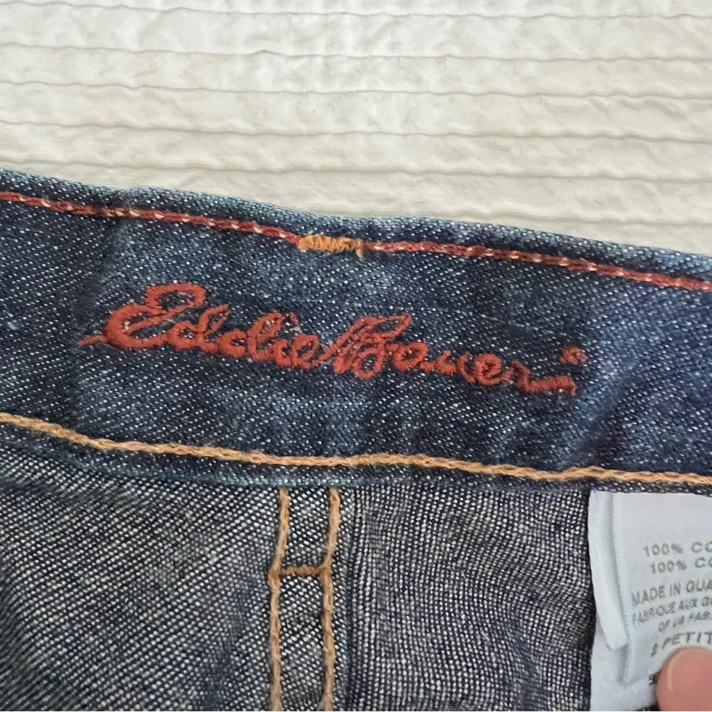 Eddie Bauer Bootcut straight cotton jeans 2 petite - Image 9