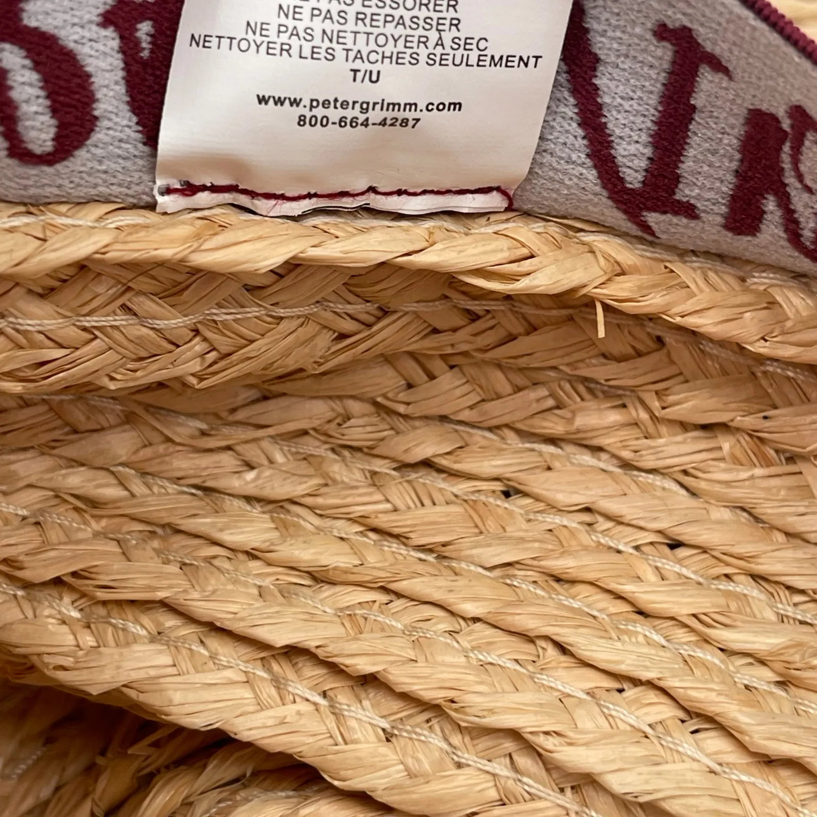 PETER GRIMM Straw Hat Raffia One Size Beaded Tassels Pura Vida Crushable Pack - Image 3