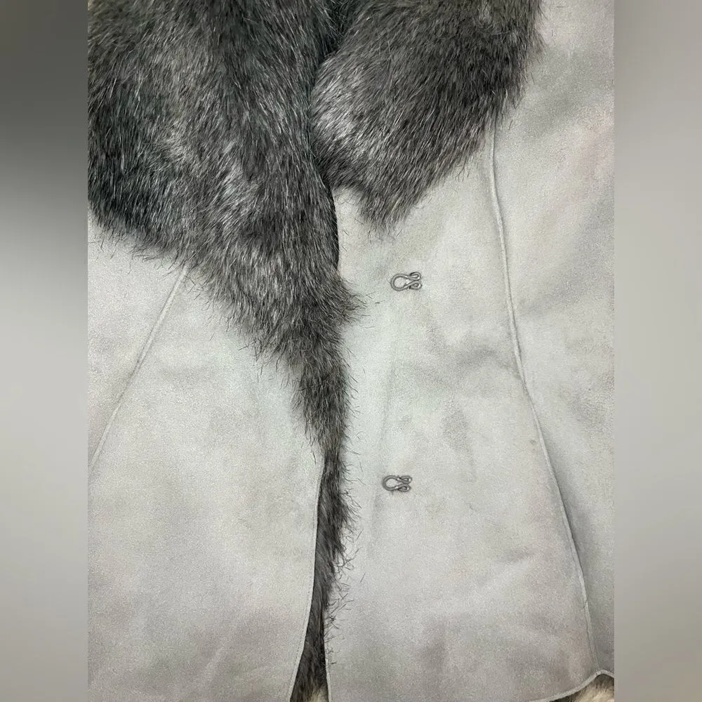 Cremieux faux feather sleeveless vest sz XS - Image 4