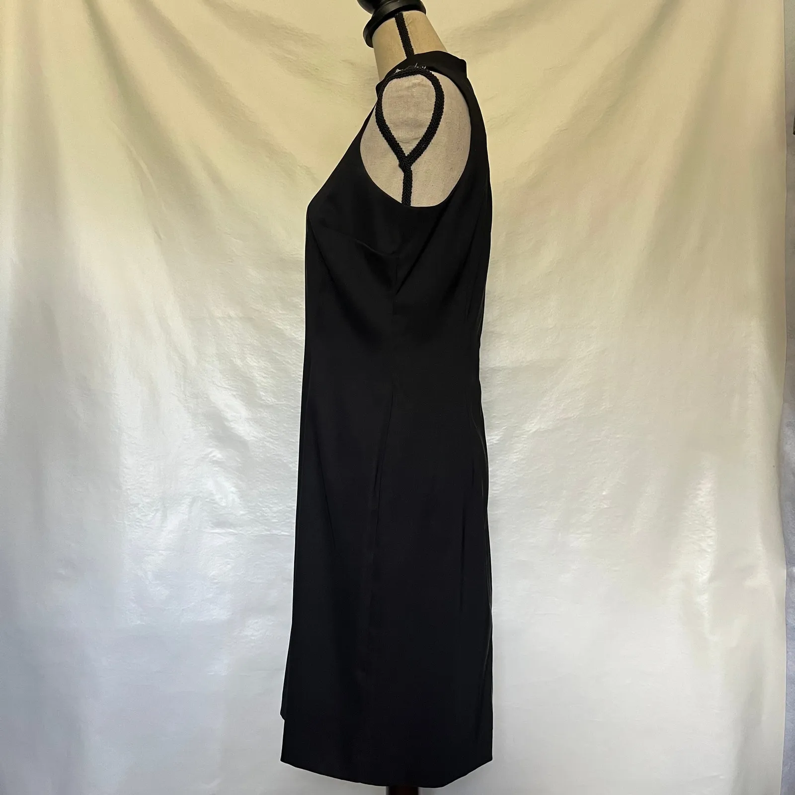 Vintage Dawn Joy 90s Sheath Dress 9/10 Goth Floral Glitter Midi Y2K Whimsigoth Black Size undefined - Image 5