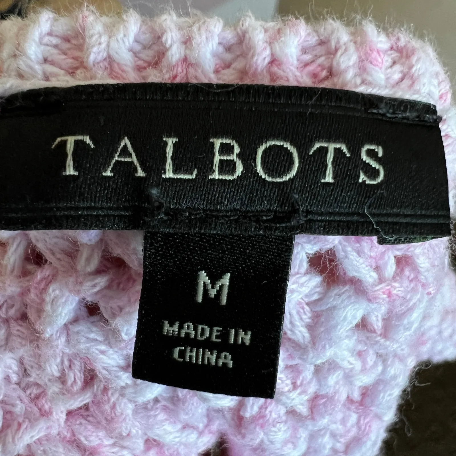 Talbots‎ Pink Crochet Top, Cottagecore Coastal Boho Romantic Medium Vacation - Image 4