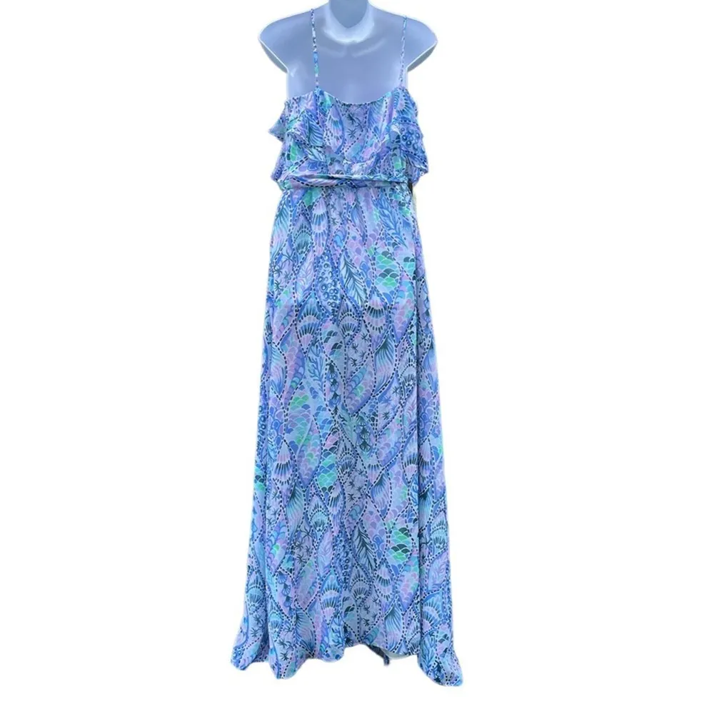 Lilly Pulitzer Zadie Maxi Dress Coastal Blue Tails of The Sea - Image 3