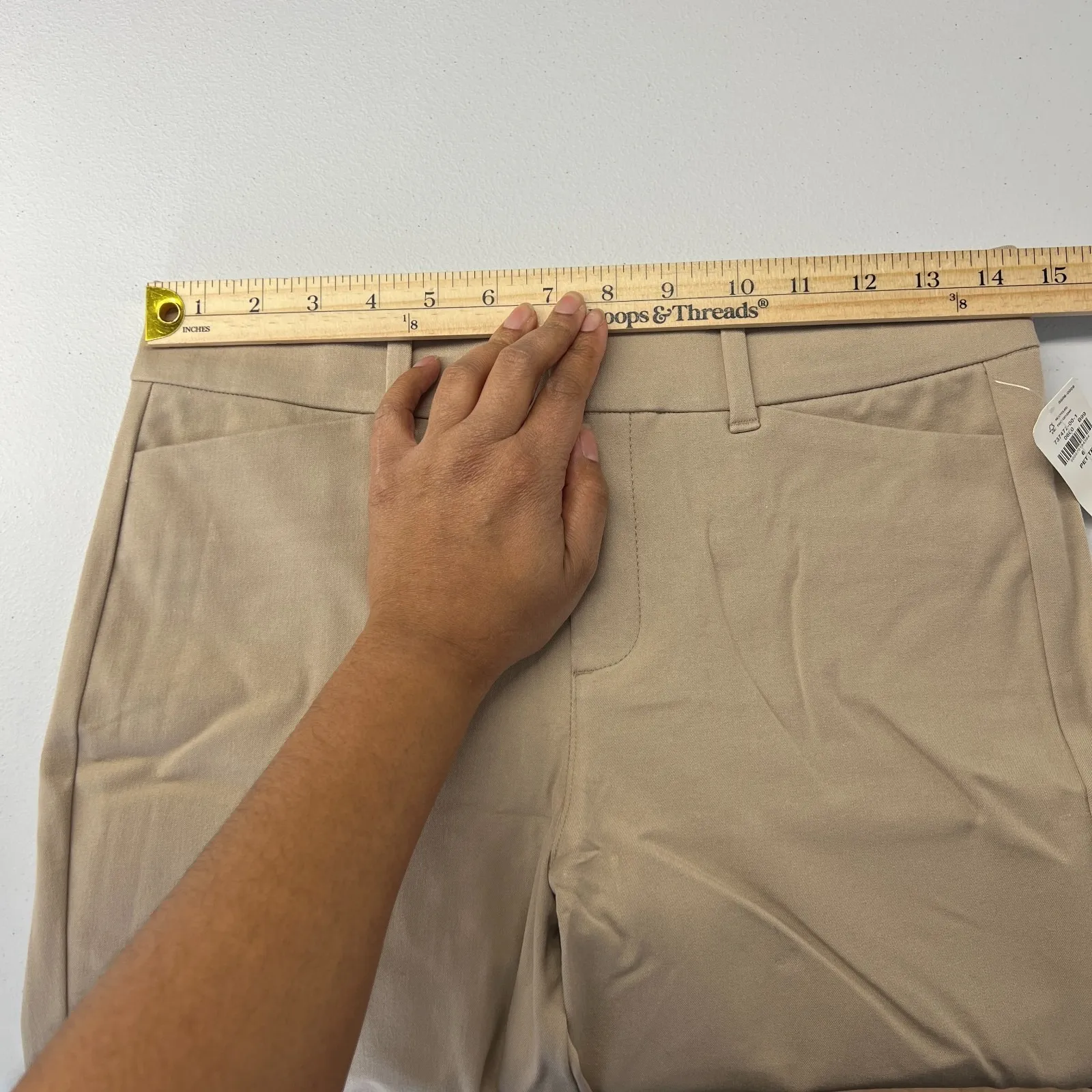 Old Navy Pixie Skinny Ankle Pants Womens 6 Petite Mocha Taffy High Waisted - Image 10