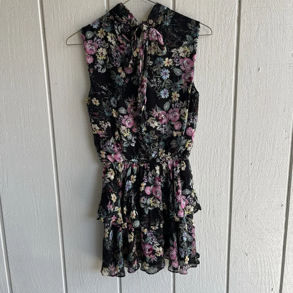 Yumi Kim Kiss Me Mini Dress Sleeveless in Floral Hawthorne Black Size M - Image 7