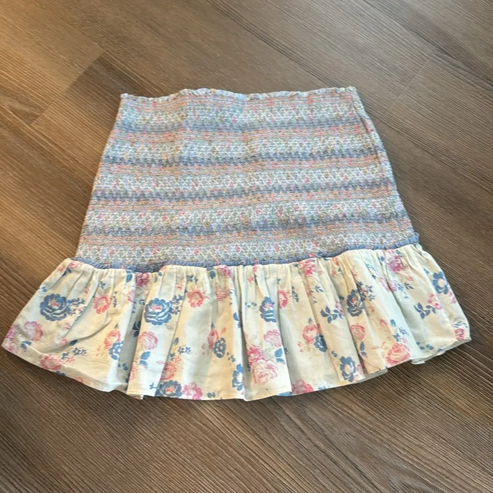 NWOT LOVESHACKFANCY SMOCKED ANGUILLA SKIRT - Image 9