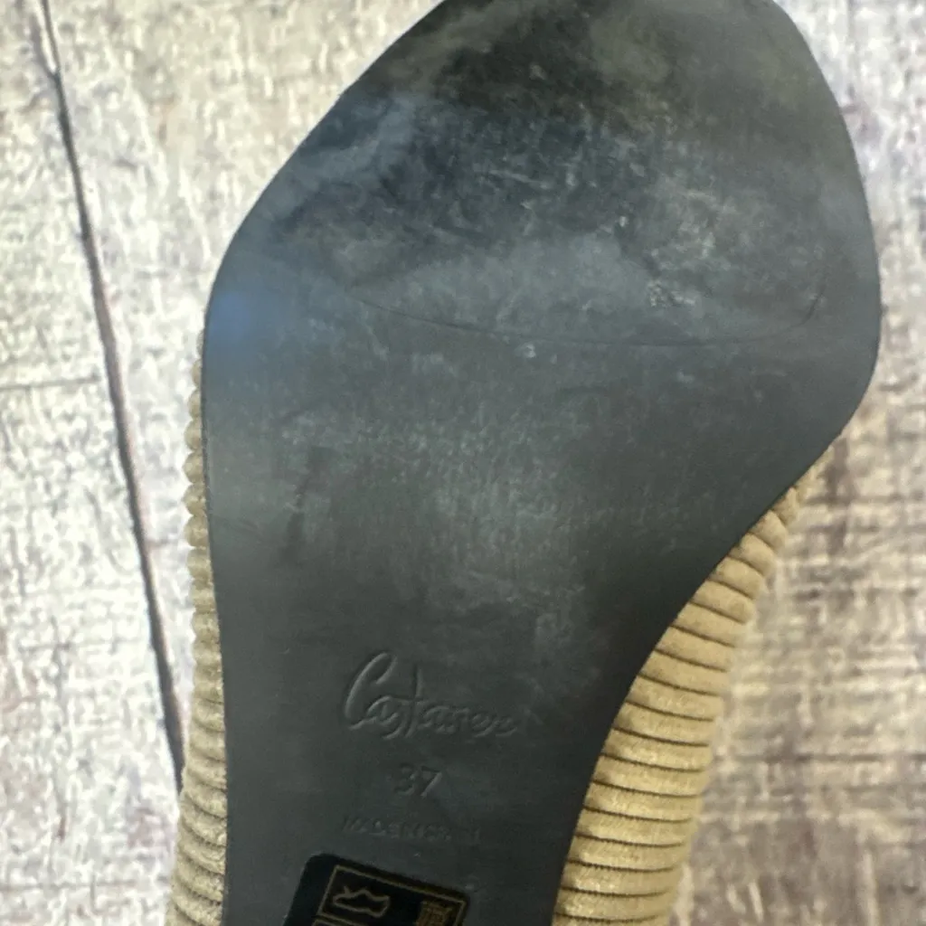 Castaner Round Statement Heels Size 37 Tan - Image 4