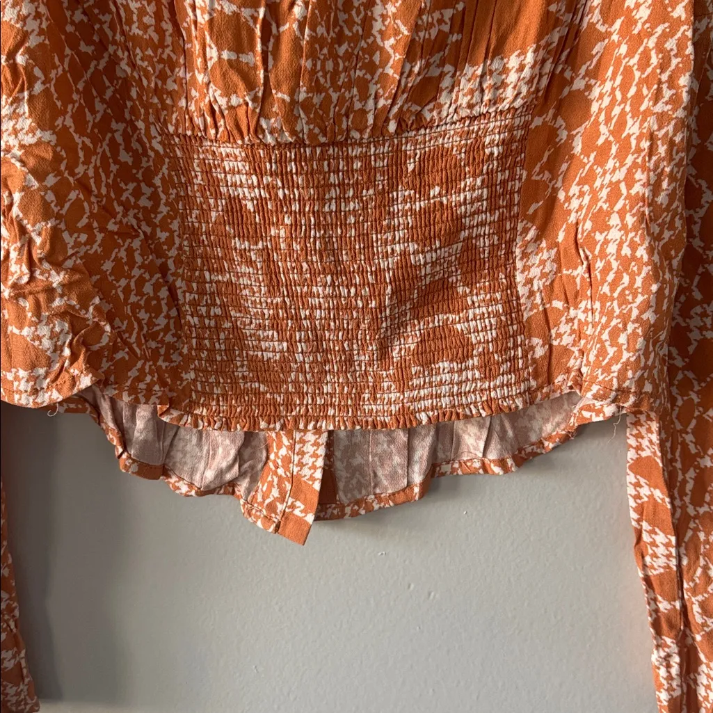 Free People Sweet on You Top Boho Twee CottageCore Country Sexy Size M - Image 9