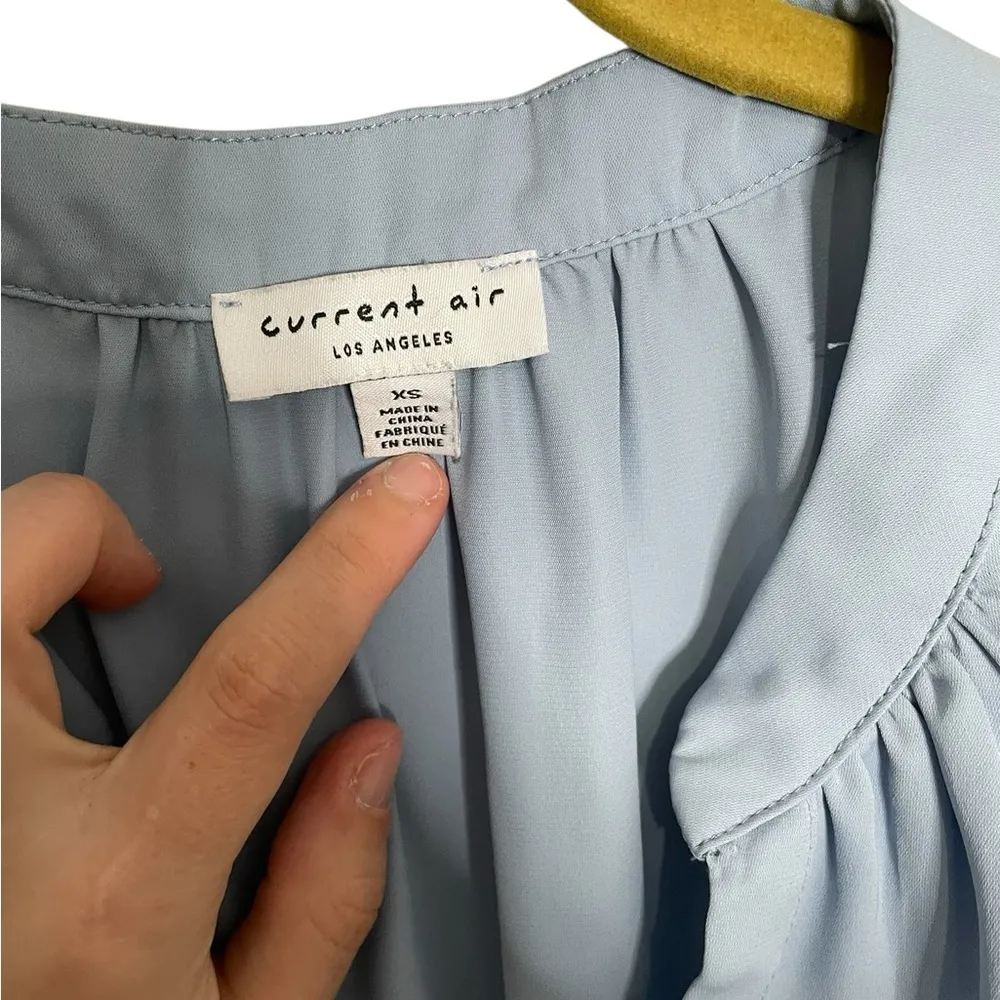 Anthropologie Current Air Light Blue Blouse XS - Image 4