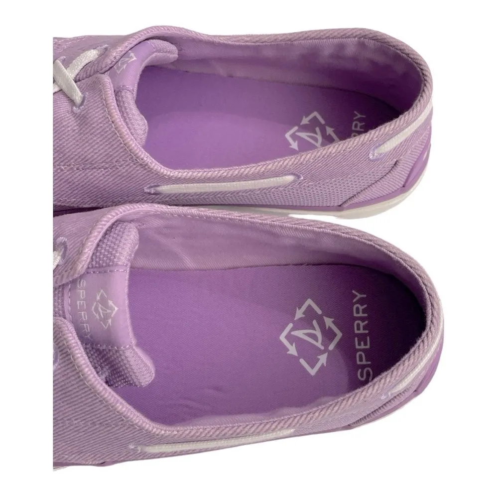 SPERRY Pier Wave Heavy Twill Boat Shoe size 10. Light purple, women's. - Image 7