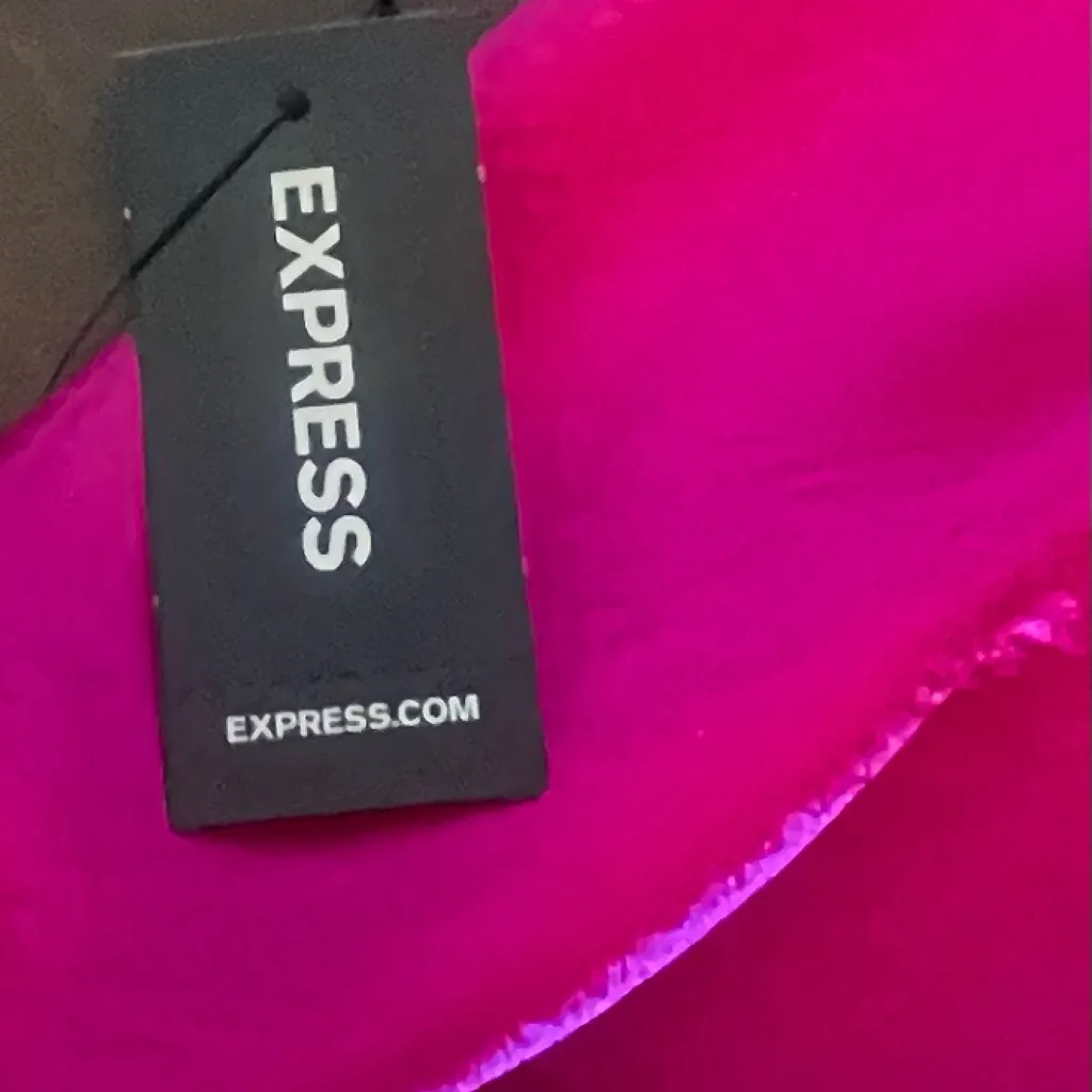 Express Pink Asymmetrical Backless Camisole - Image 4