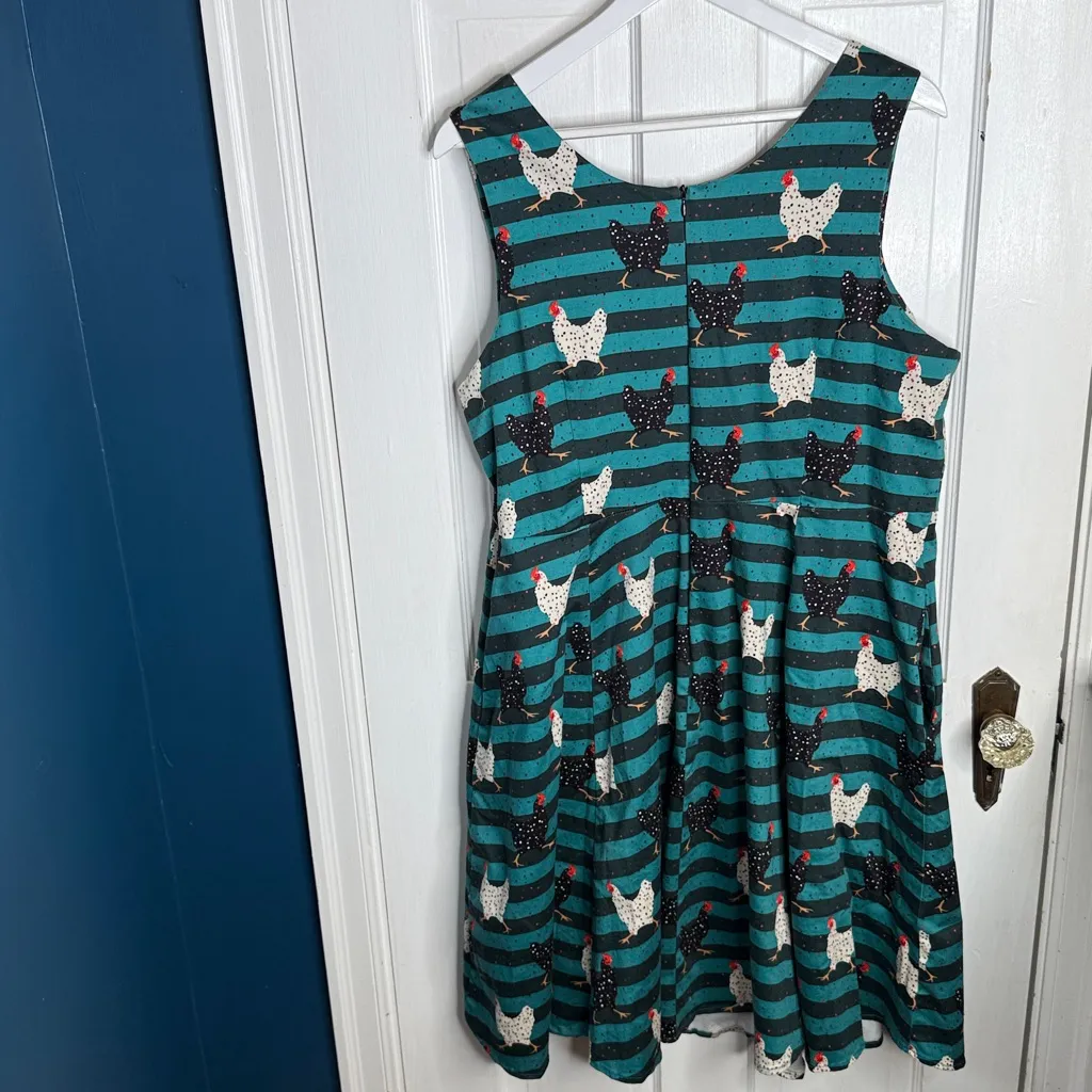Eva Rose Teal Stripe Chicken Fit - Image 6