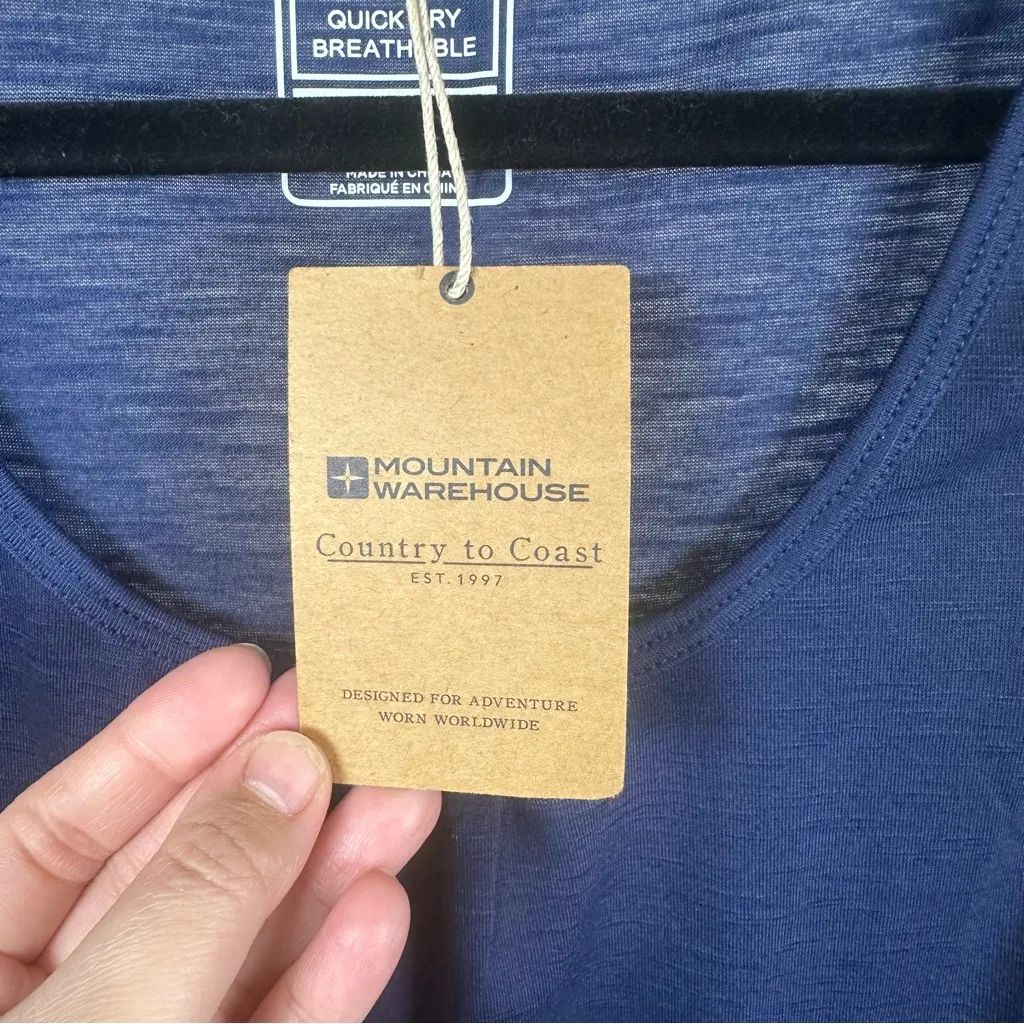 Mountain Warehouse IsoCool Gorpcore Navy Tank Quick Dry UV Outdoor Travel 12 NWT - Image 7