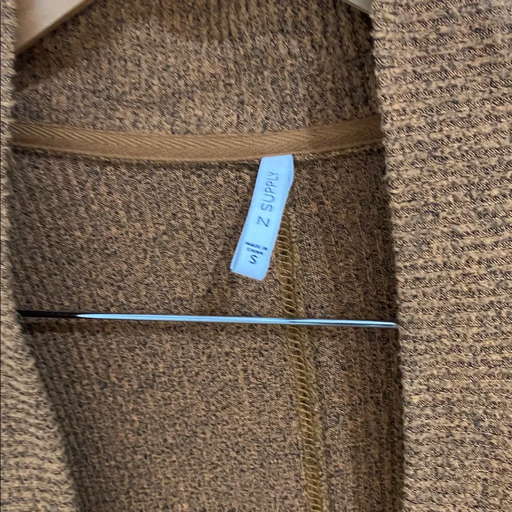 Z Supply Tan Open Front Cardigan - Image 2
