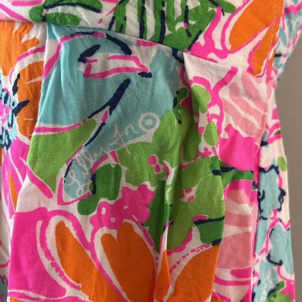 Lilly Pulitzer Womens Tank Target Nosey Posey Top Blouse Shirt Floral pink XS #5 - Image 8