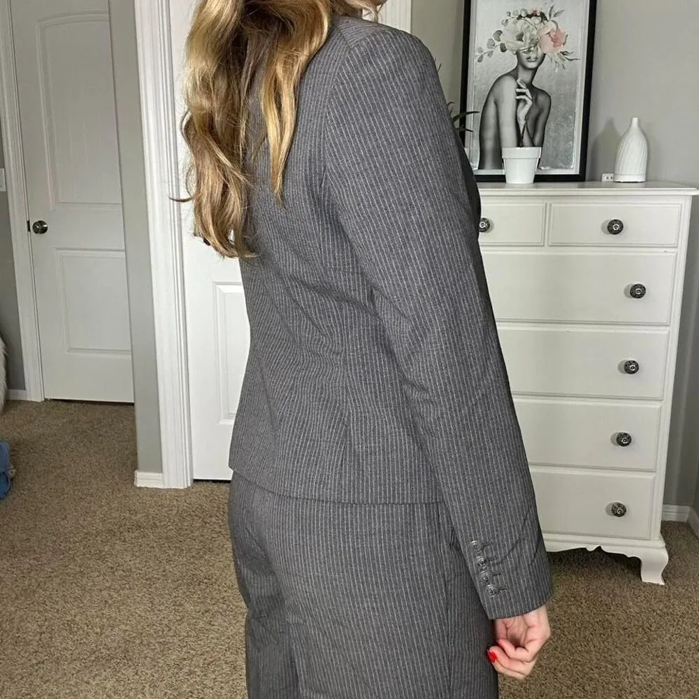 Grey Striped Nine West Suit Set - Image 6